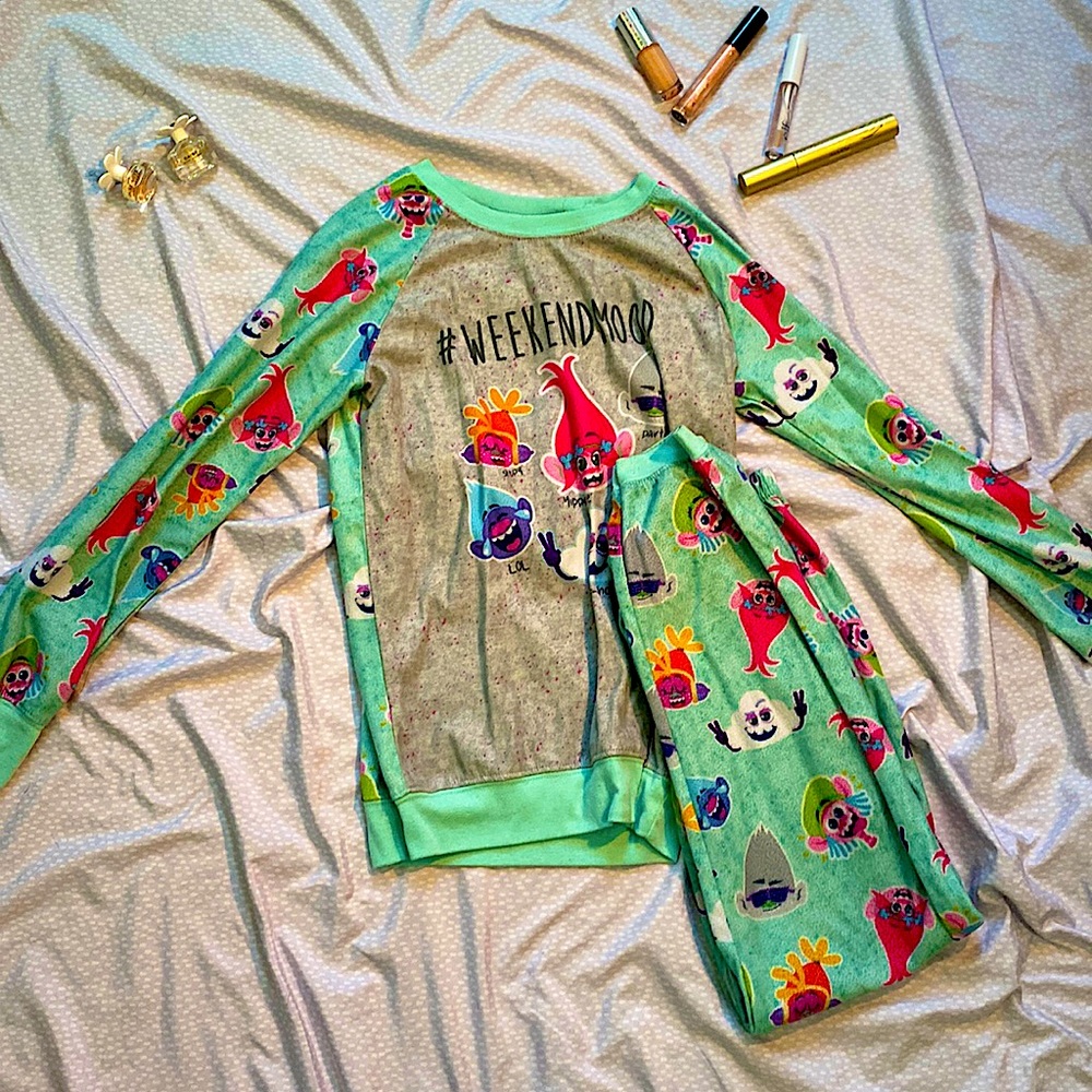 Pajama set. Very comfy for sleepovers and gifts to give!